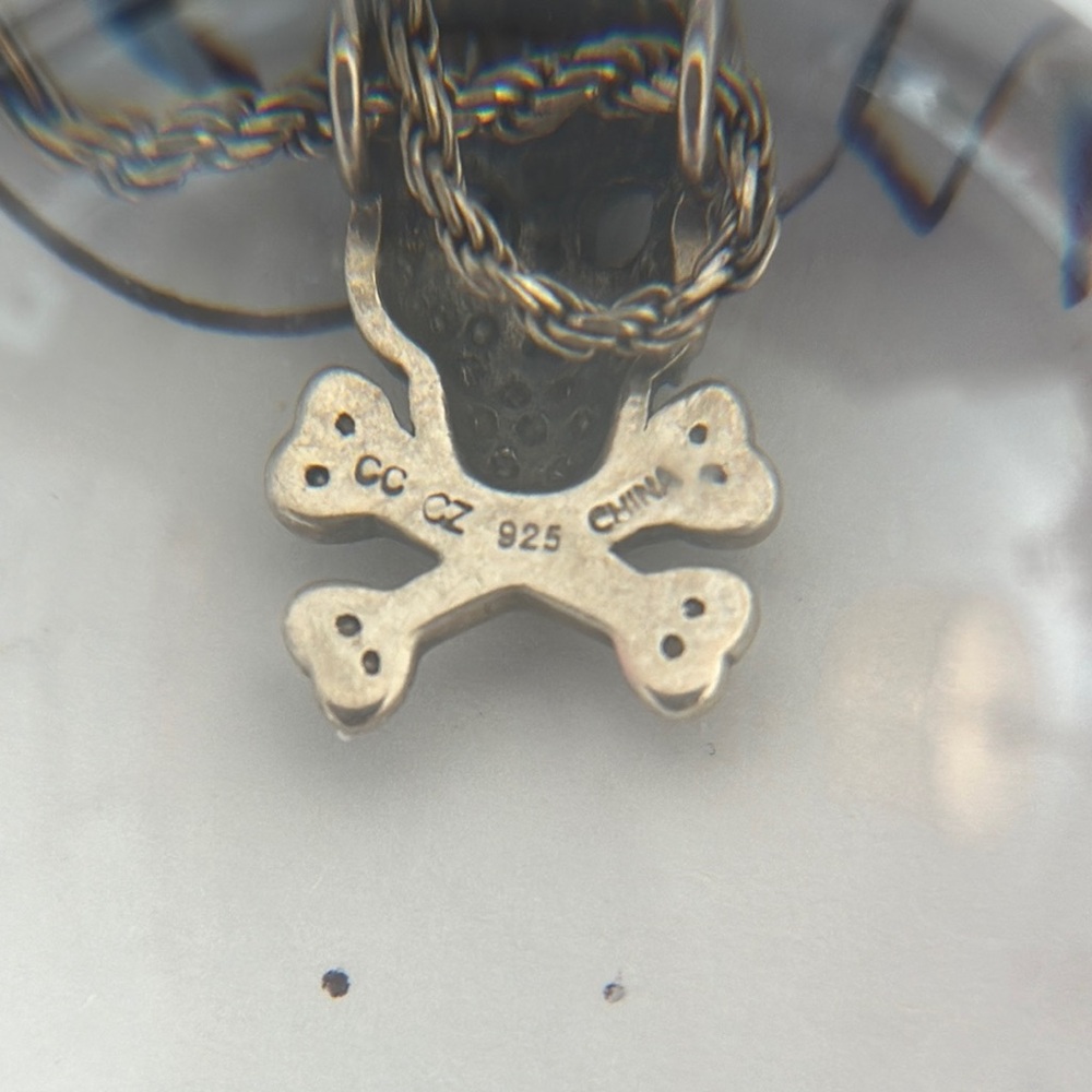 Skull necklace 925 cubic zirconia - Picture 2 of 10